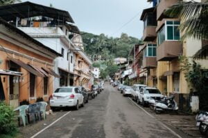 A vibrant side street, Goa